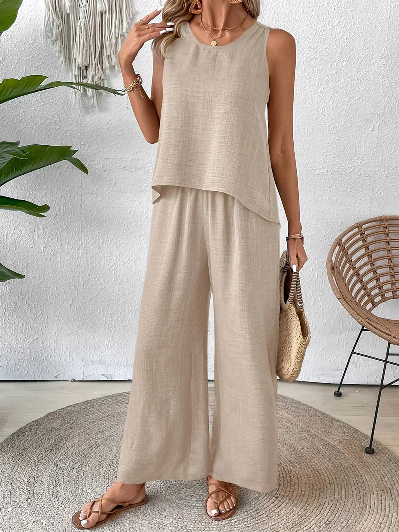 ELOWEN – TANK TOP ȘI PANTALONI CHIC PENTRU TOATĂ ZIUA