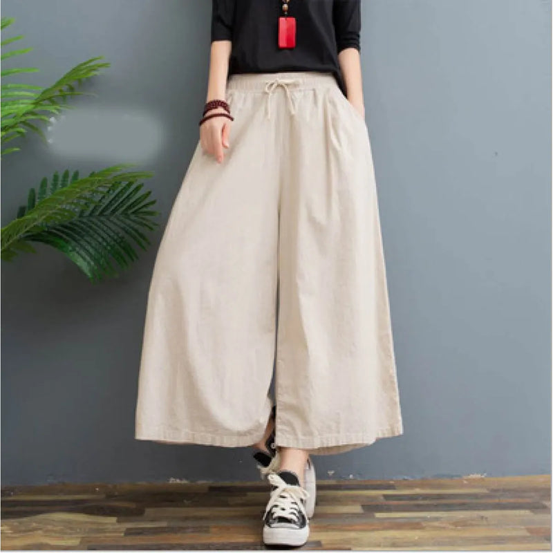 AMELINA – PANTALONI COMODI DIN IN CU PLISURI