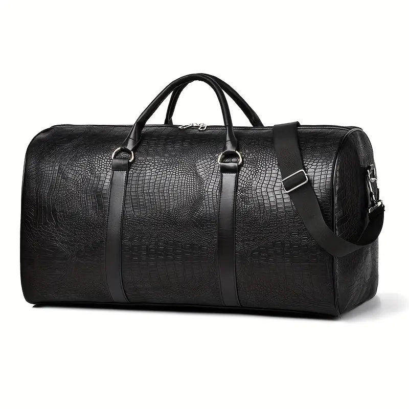 Lucas™ - Geantă de voiaj vintage cu model de crocodil