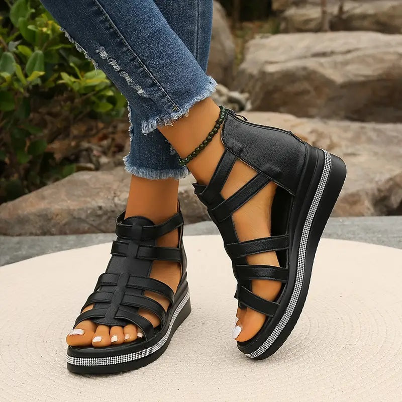 Axelle | Sandale elegante cu platformă wedge