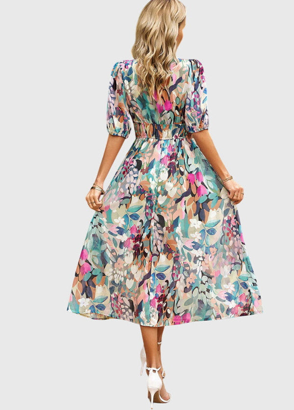 Merlin™ | Rochie midi florală avantajoasă