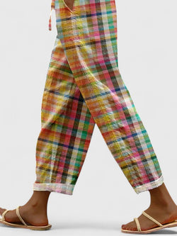 Gisara | Pantaloni confortabili în carouri