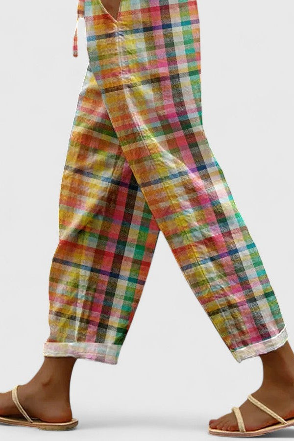 Gisara | Pantaloni confortabili în carouri