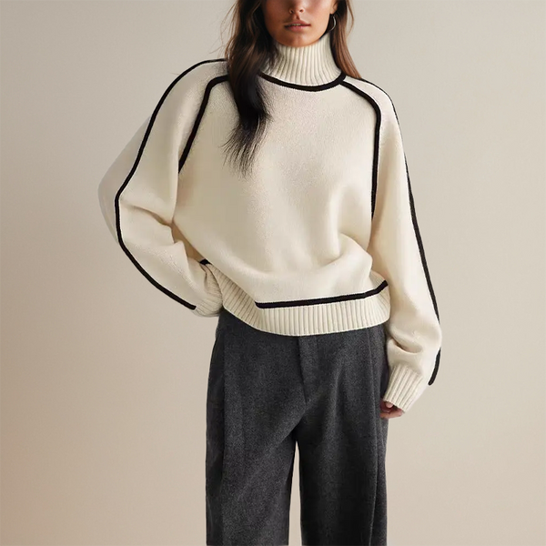 Malia | Pulover cu guler înalt Couture