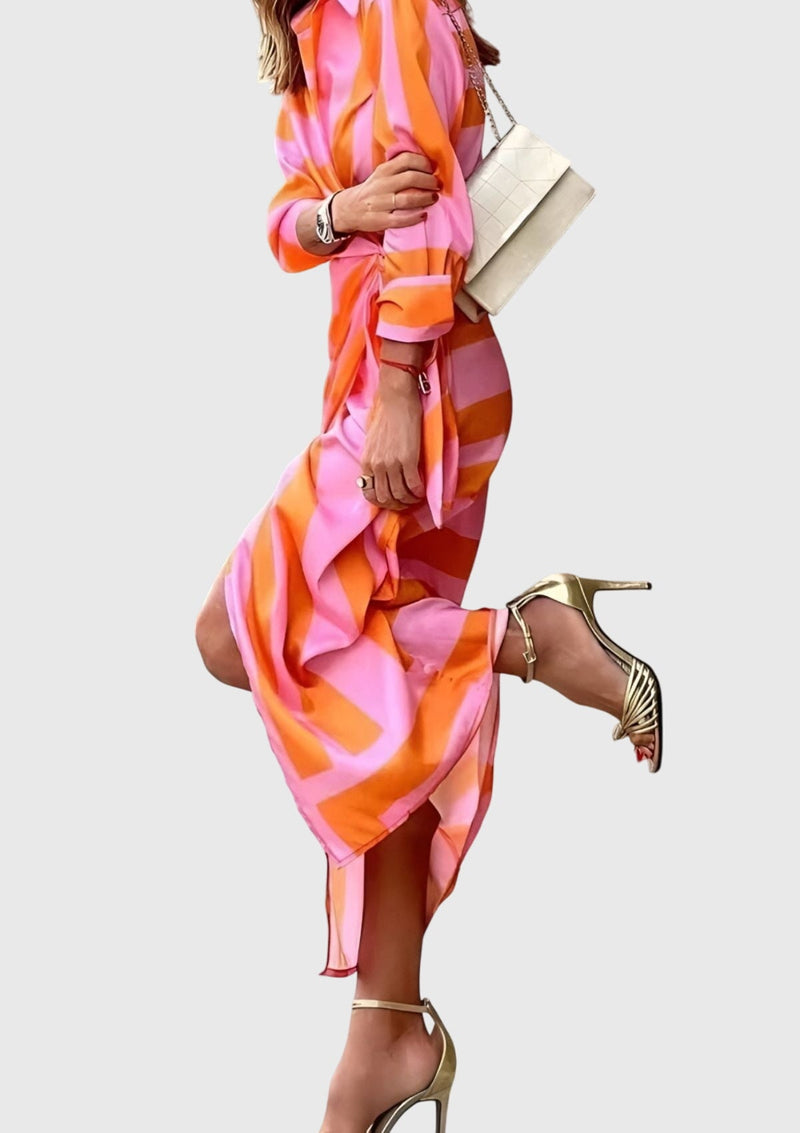 Everly™ | Rochie elegantă tip înfășurat cu imprimeu
