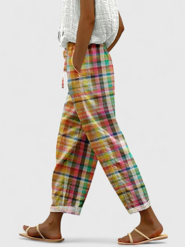 Gisara | Pantaloni confortabili în carouri