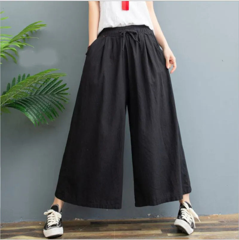 AMELINA – PANTALONI COMODI DIN IN CU PLISURI