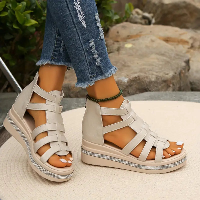 Axelle | Sandale elegante cu platformă wedge
