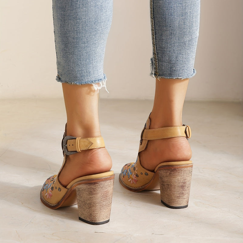 Rosine | Cizme vintage cu flori până la gleznă