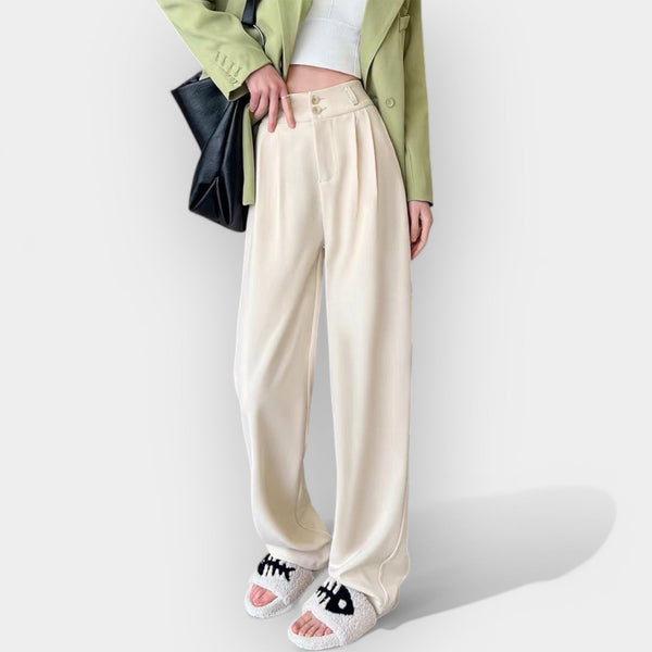 Pantaloni cu picior larg în stil coreean