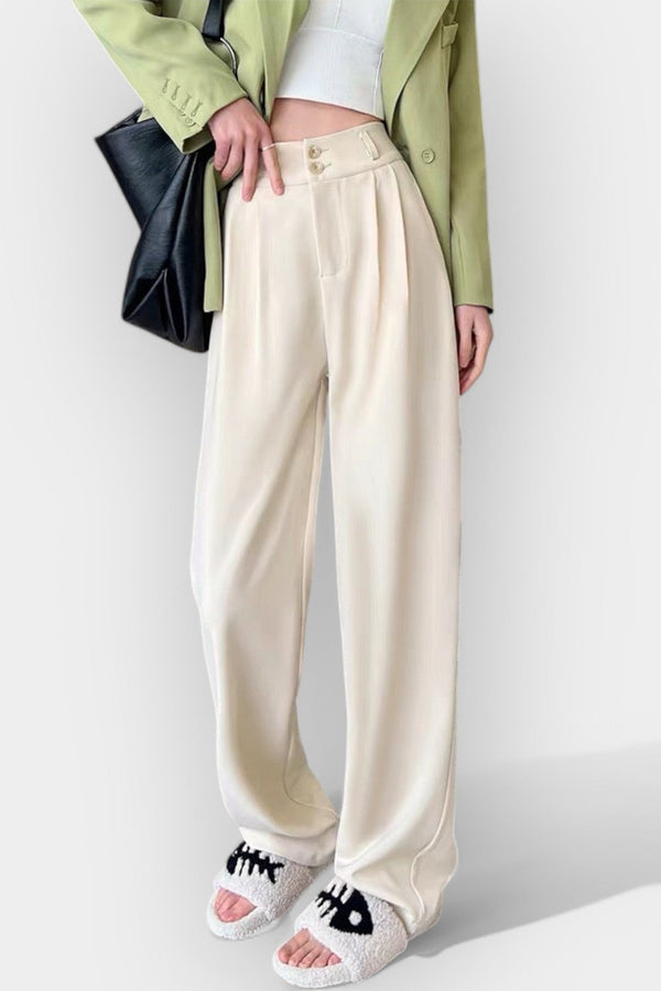 Pantaloni cu picior larg în stil coreean