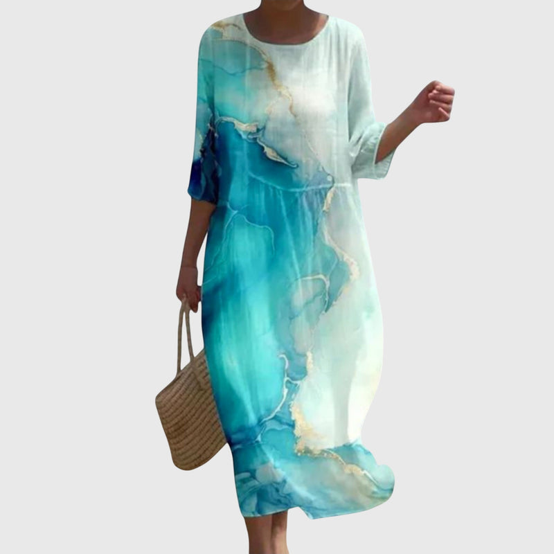 Hayley™ | Rochie maxi florală stilată