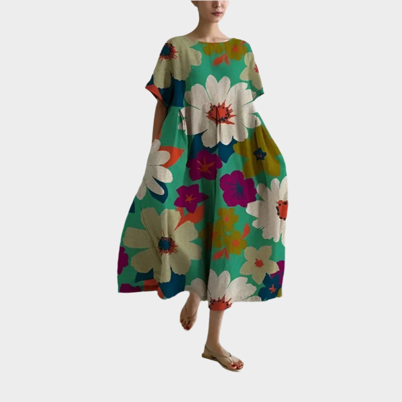 Rochie retro lungă confortabilă