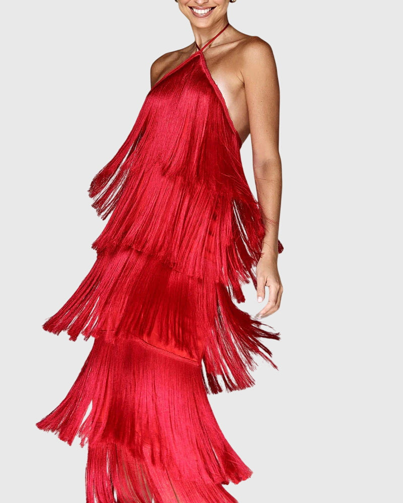 Artiselle™ - Rochie cu ciucuri