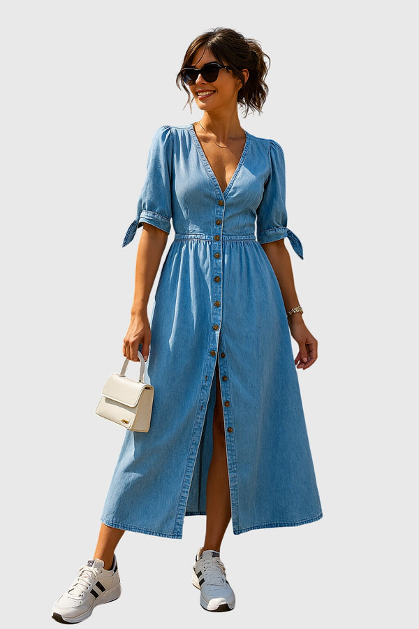Jacqueline™ | Rochie elegantă din denim