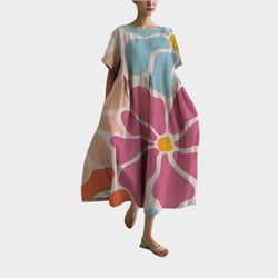 Rochie retro lungă confortabilă