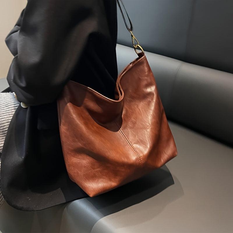 Alora - Geantă Vintage de Umăr din Piele PU Crossbody