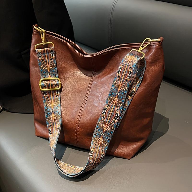 Alora - Geantă Vintage de Umăr din Piele PU Crossbody