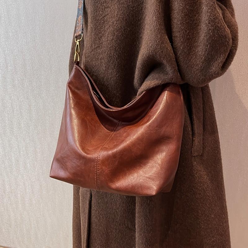 Alora - Geantă Vintage de Umăr din Piele PU Crossbody