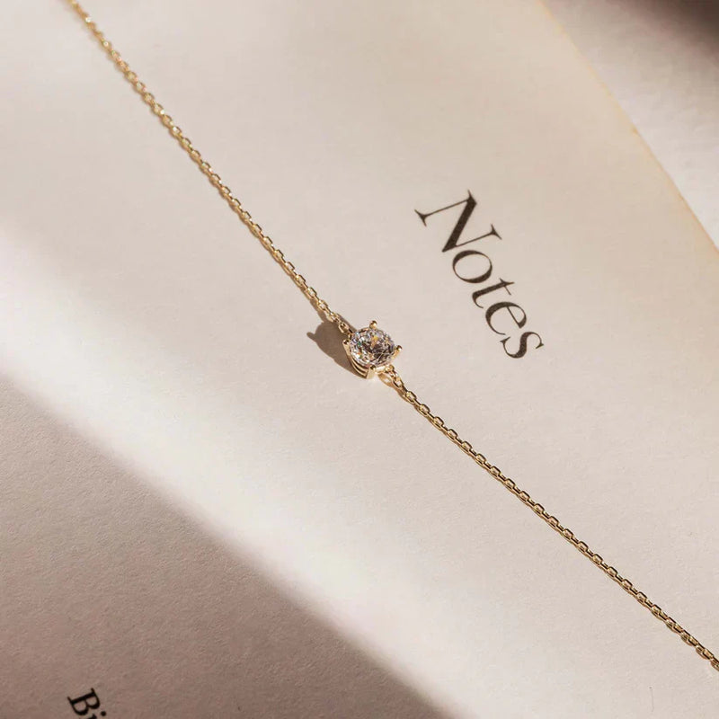 Brățară cu piatră Moissanite Cléa | Aur