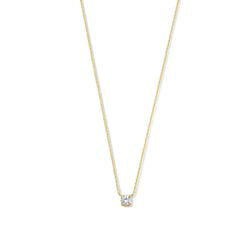 Colier cu piatră Moissanite Cléa | Aur
