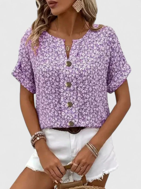 Sabine - Top de vară elegant cu model floral