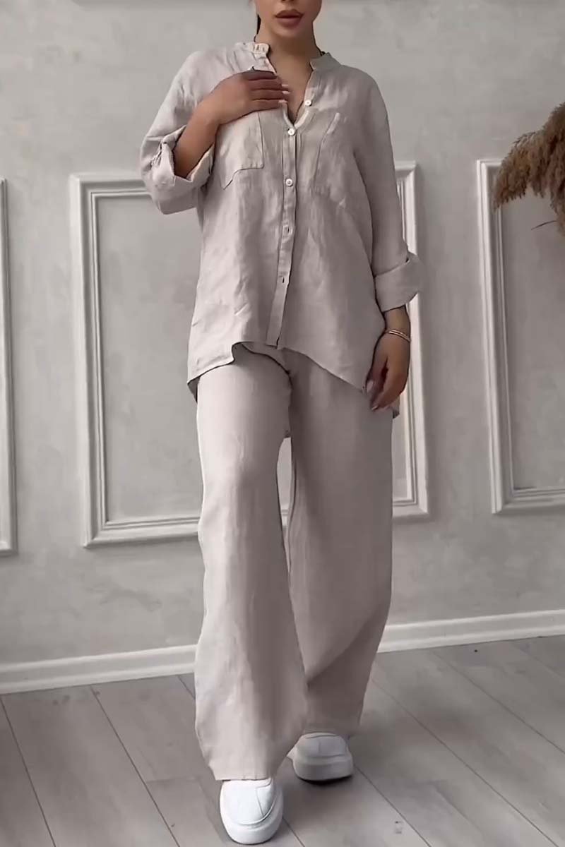 Fara | Set Luxe din Bumbac și In – Cămașă și Pantaloni