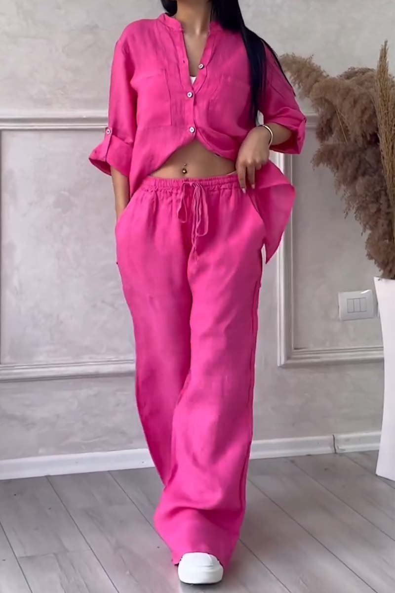 Fara | Set Luxe din Bumbac și In – Cămașă și Pantaloni