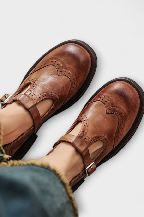 Pantofi Mary Jane eleganți din piele