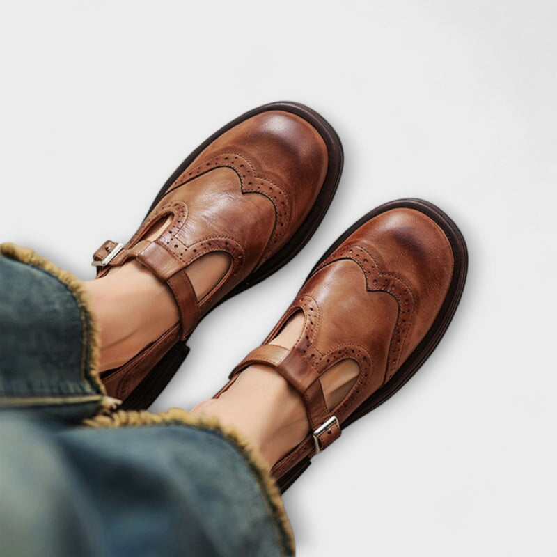 Pantofi Mary Jane eleganți din piele