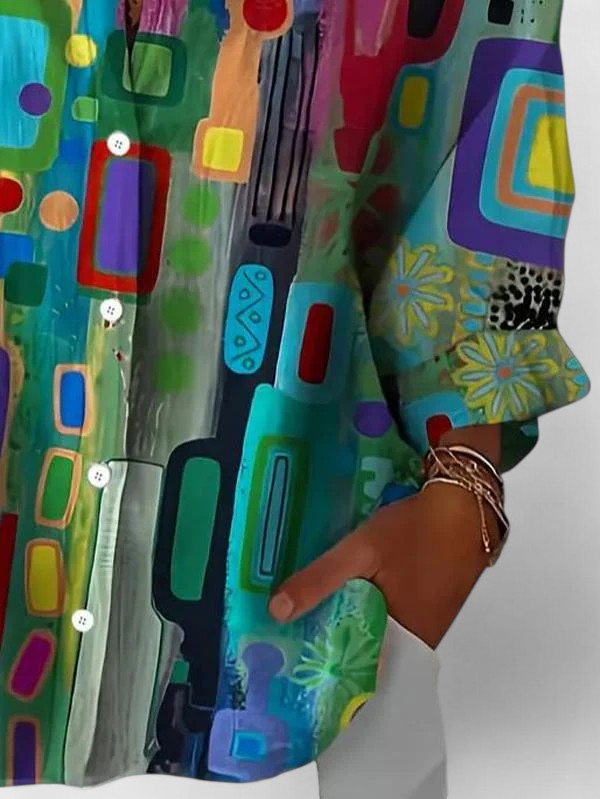 Rose™ | Bluza cu model geometric elegant