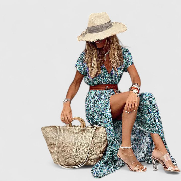 Lorraine | Rochie maxi boho stilată