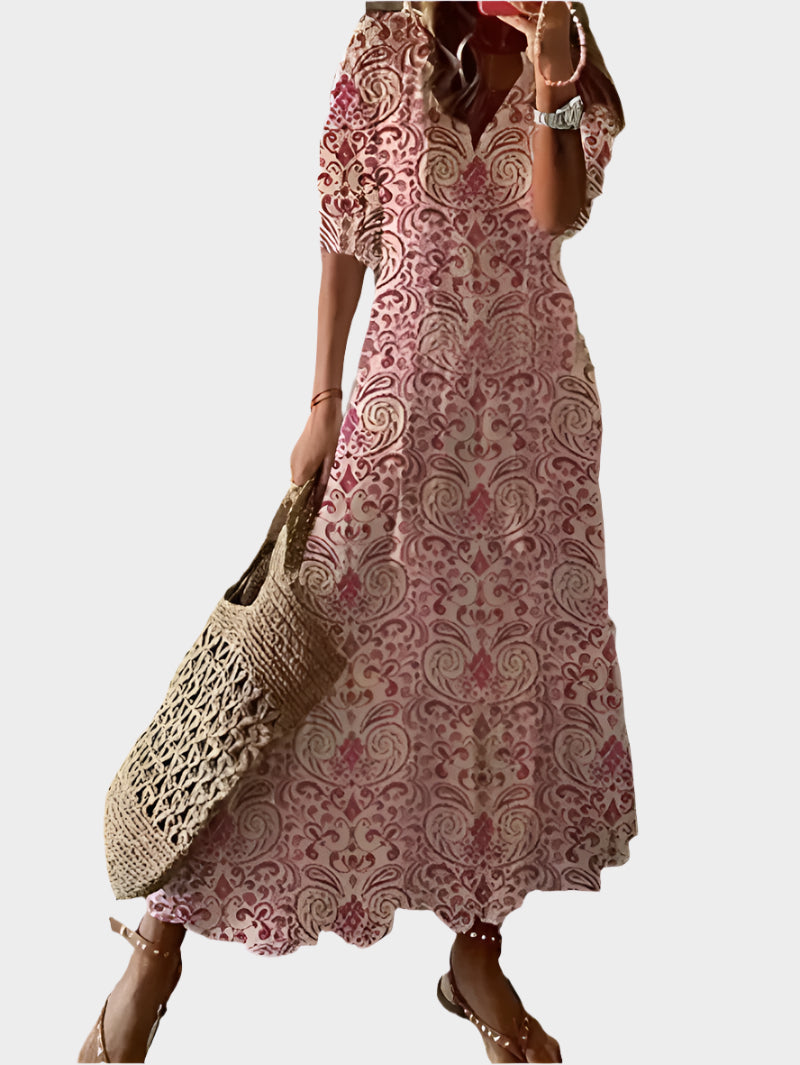 Rochie vintage cu decolteu în V