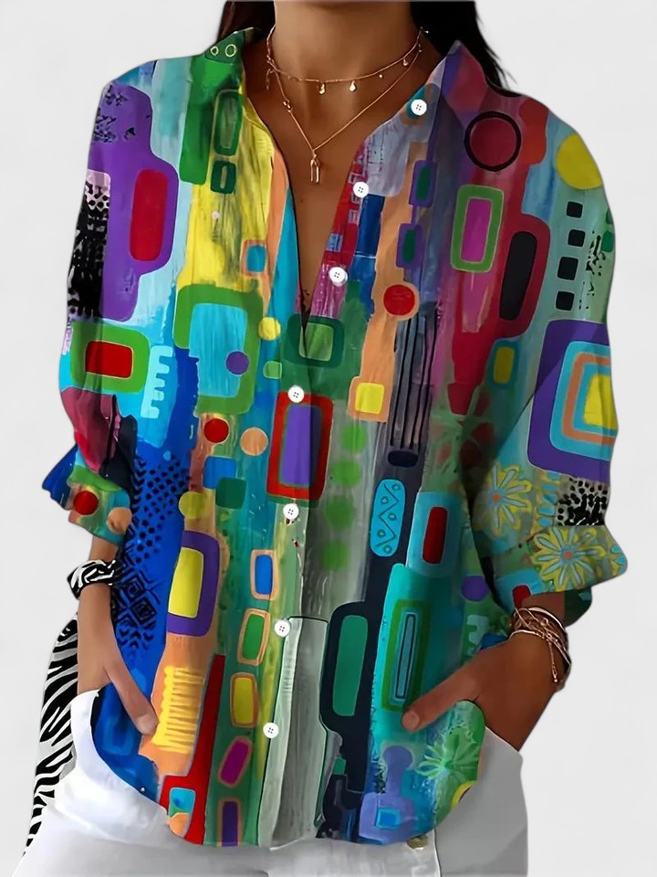 Rose™ | Bluza cu model geometric elegant