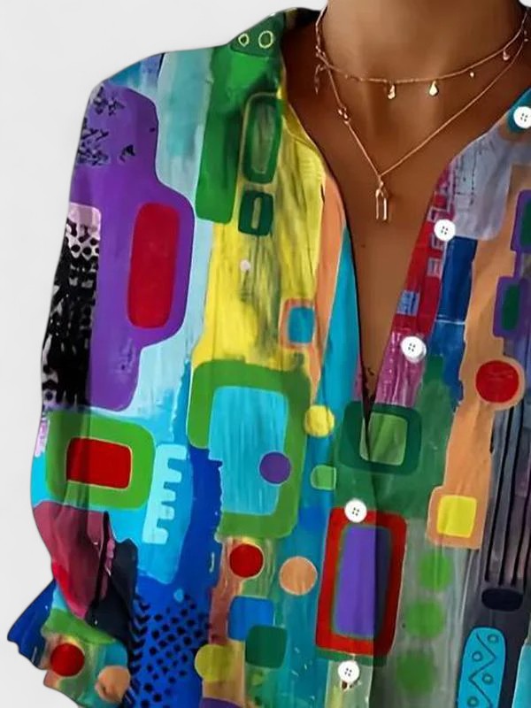 Rose™ | Bluza cu model geometric elegant