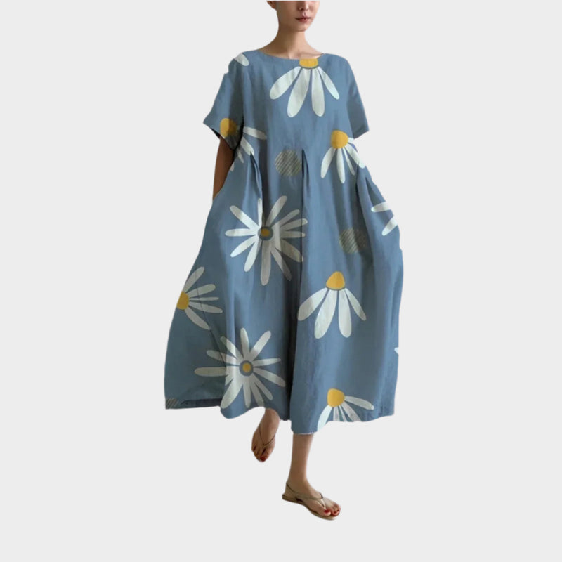 Rochie retro lungă confortabilă